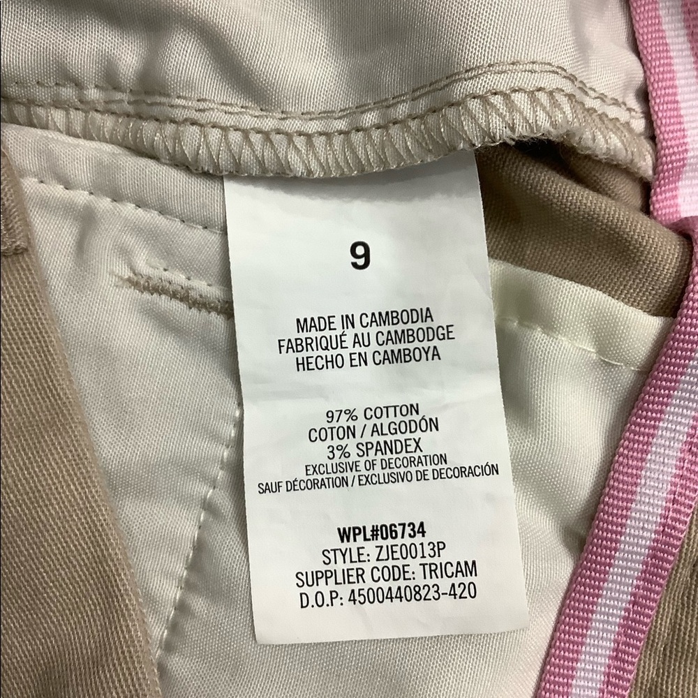 Junior's IZOD 9 Medium Shorts Chino Khakis Khaki Bermuda Stretch School Wear NEW - Picture 7 of 8